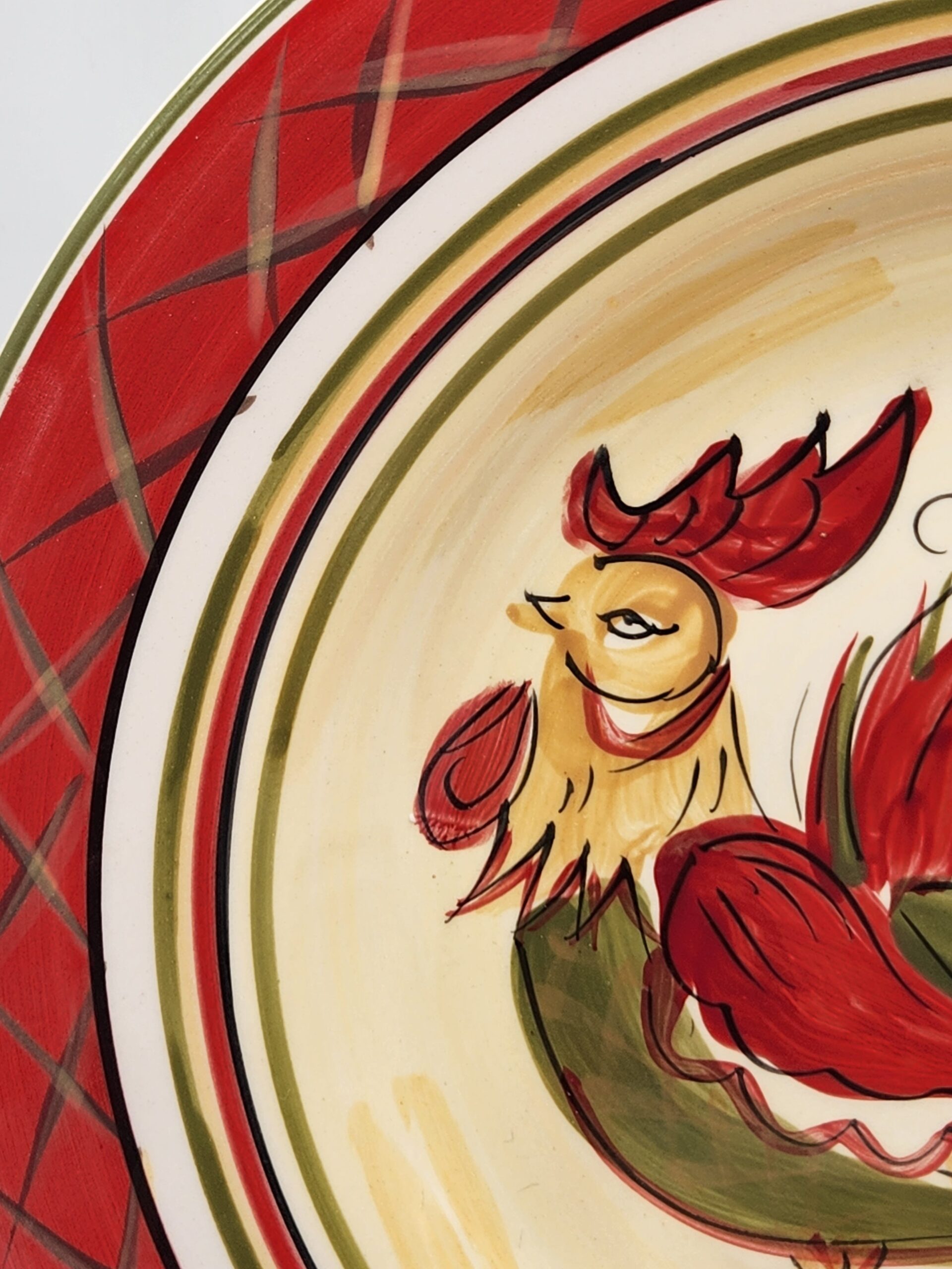 HD Designs "Rafael Rooster" Collection Hand Painted Soup / Pasta Bowls - Set of 4 - Image 4