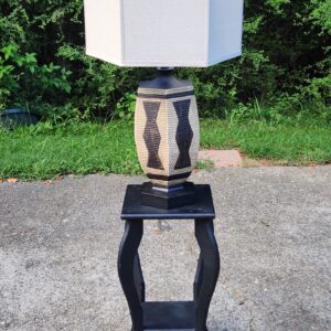 Wooden Plant Stand / End Table w/ Cabriole Legs