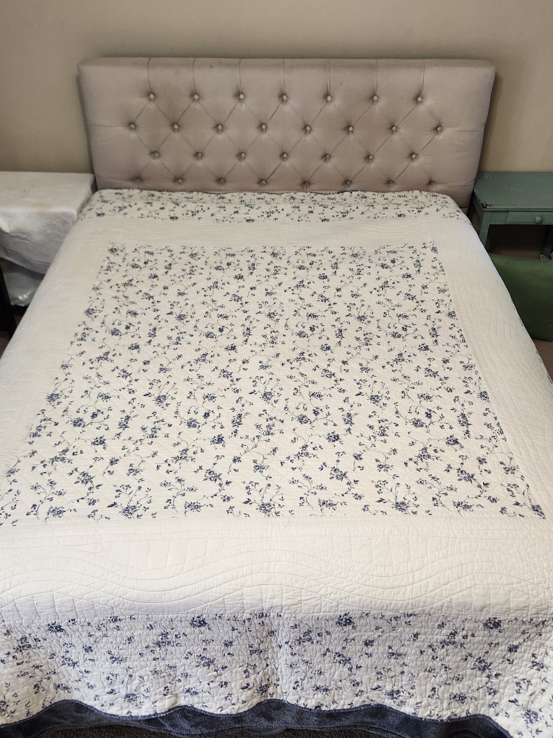 Geneva Floral Quilted and Embroidered Bedspread