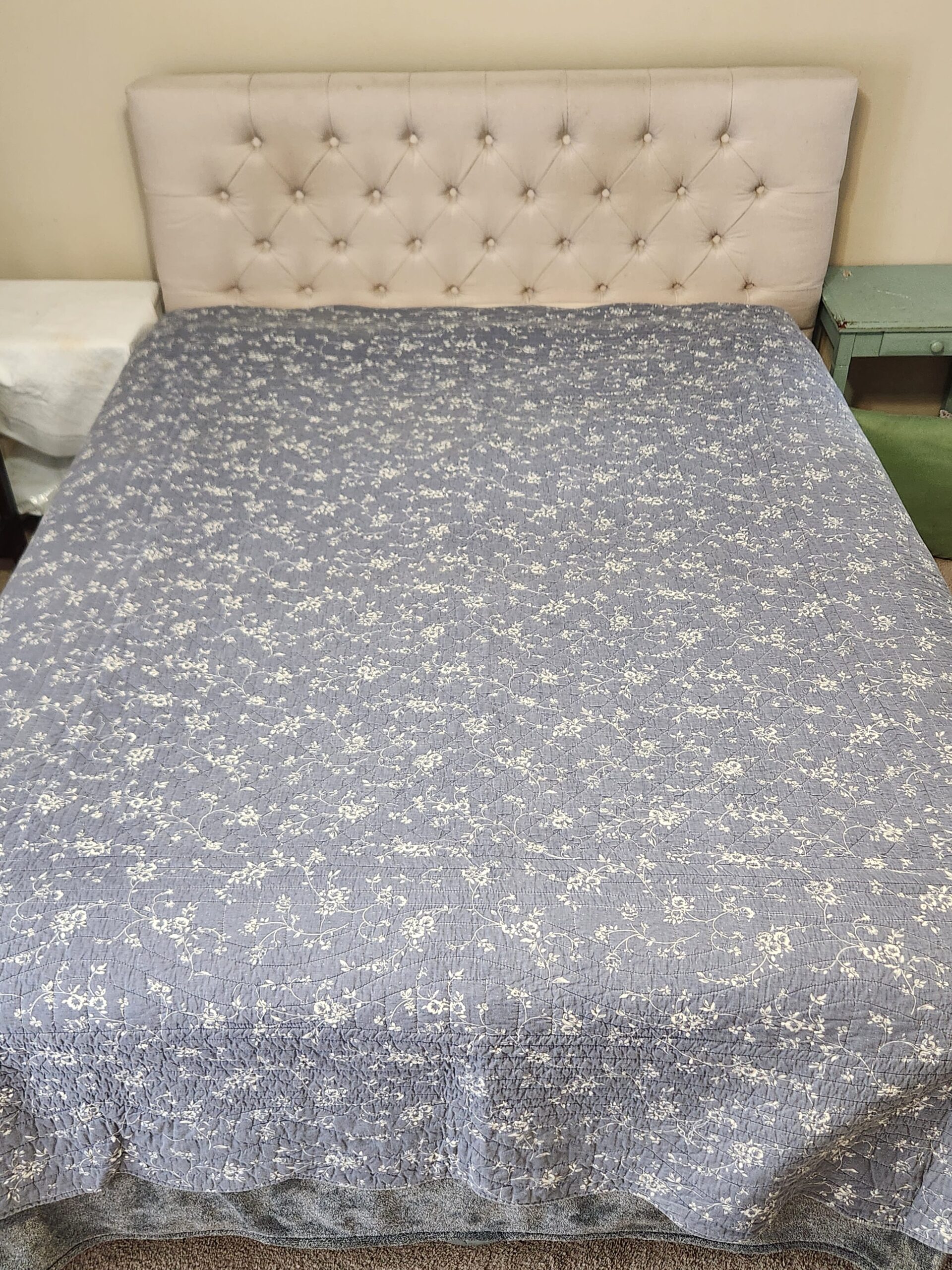 Geneva Floral Quilted and Embroidered Bedspread - Image 2