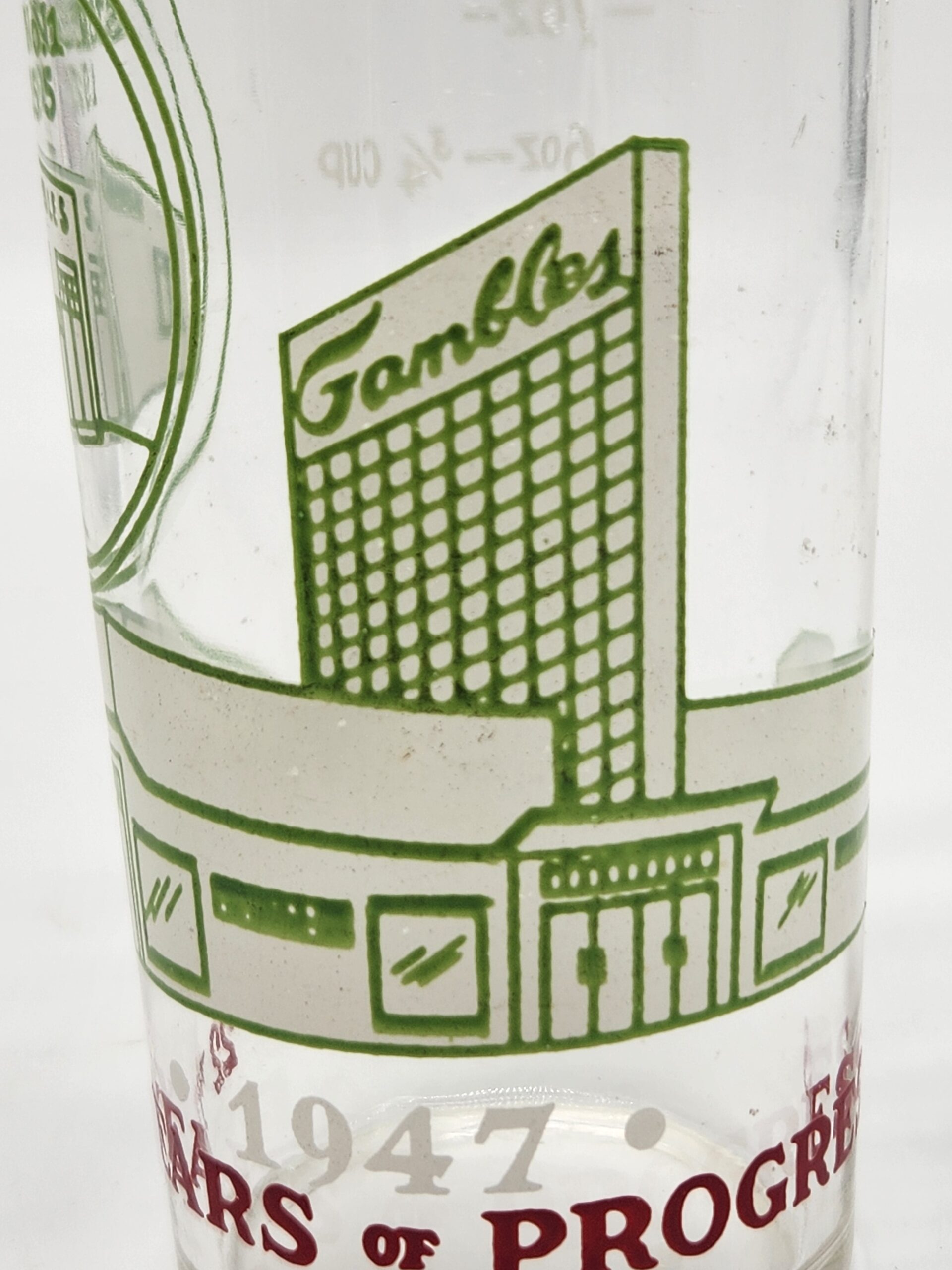1947 Gambles Department Store Promotional Drinking Glass - Image 4