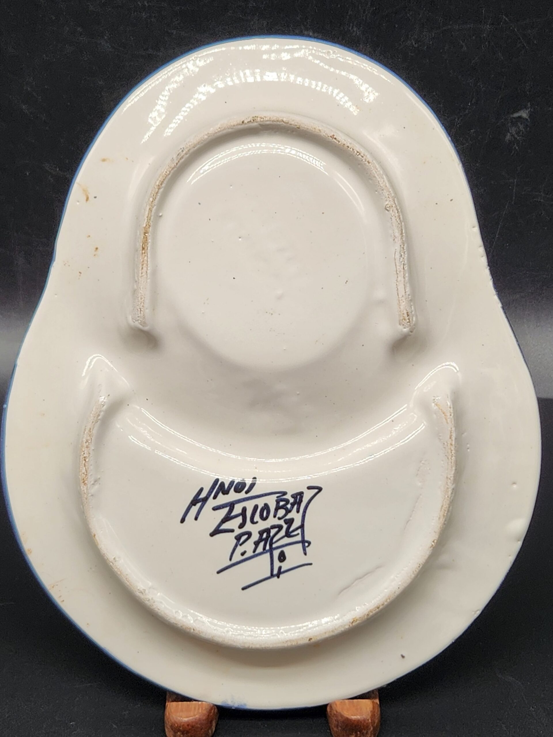 Vintage Signed Hnos Escobar Spain Puente del Arzobispo Olive Tray – Mid-Century - Image 5