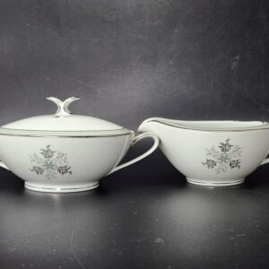 Vintage Noritake "Lucille" Pattern Creamer and Covered Sugar Bowl Set